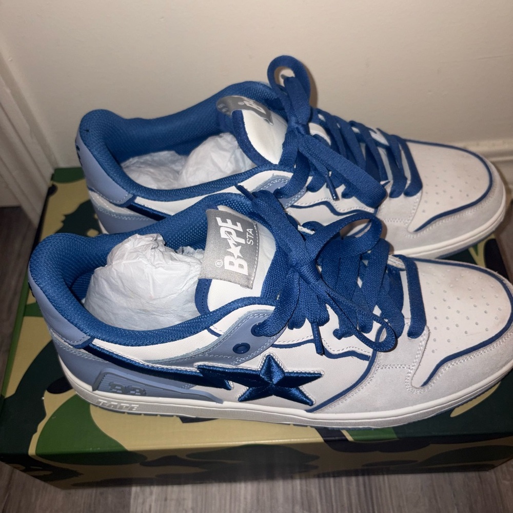 BAPE Men Shoes in Blue and White